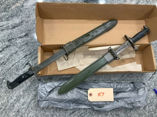 2 Bayonets w/ Sheaths