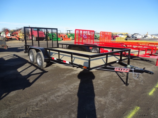 SEVERE 16FT X 7FT FLATBED TRAILER