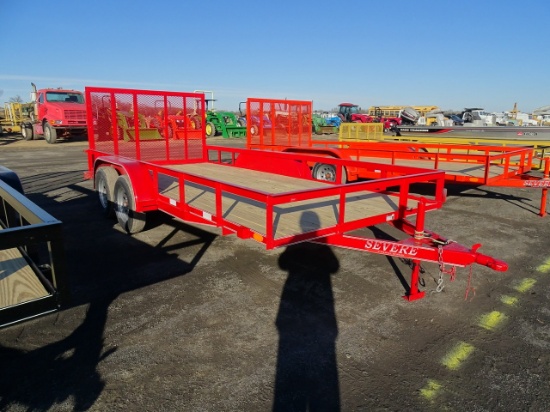 SEVERE 16FT X 7FT FLATBED TRAILER