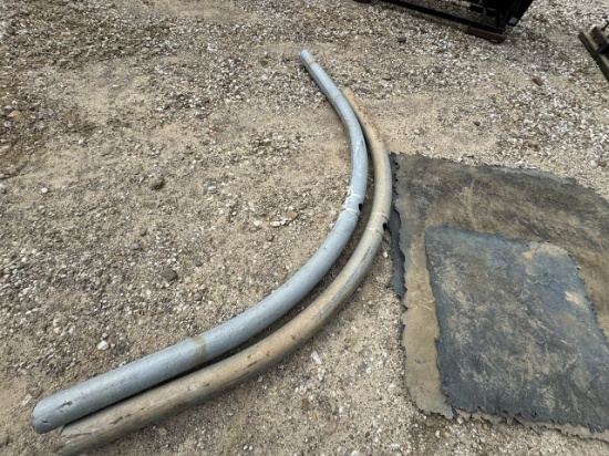 BASKETBALL GOAL - RUBBBER MATS - METAL PIPE