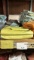 Yellow Pea, Green Fringe Leather