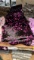 Hot Pink, Distressed, Black Leather