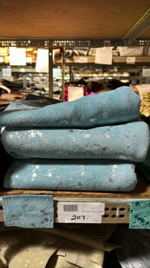 Sky Blue Silver No Hair Leather