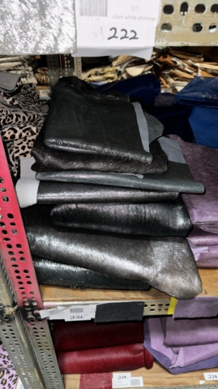 Black Silver Shimmer Acid Leather