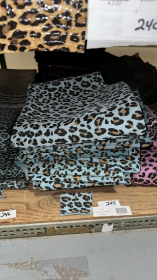 Turquoise Leopard No Hair Leather