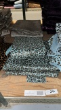 Turquoise Smooth No Hair Leopard Leather