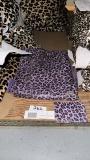 Purple Smooth Leopard No Hair Leather