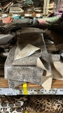 Leopard Gray Tan Leather