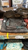 Charcoal, Gray Croc Leather