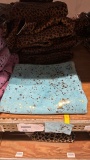 Sky Blue Turquoise No Hair, Gold Acid Leather