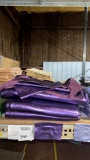 Purple Metallic Fringe Leather