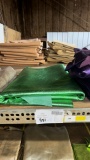 Grass Green Metallic Fringe Leather