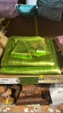 Lime, Green, Metallic Fringe Leather