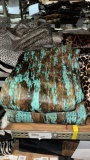 Green Croc Acid Leather