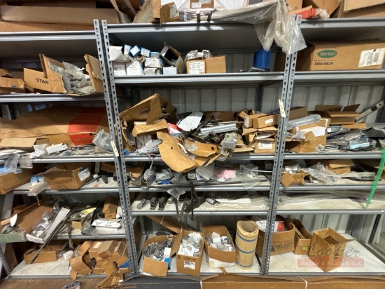 Metal Shelf & Contents