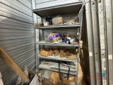 Metal Shelf & Contents