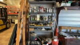 Metal Shelf and Contents