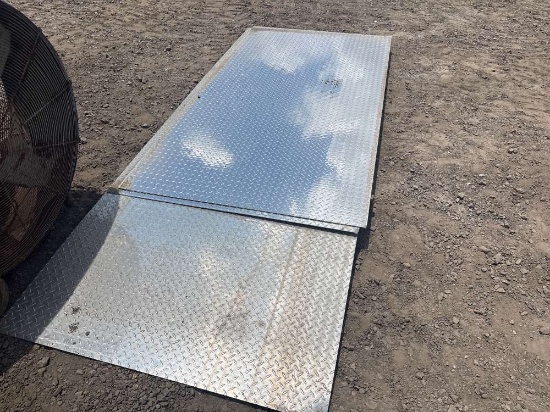 3 Sheets of Diamond Plate Metal