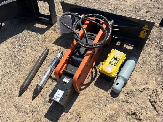 WIG Hydraulic Concrete Breaker Skid Steer Attachment