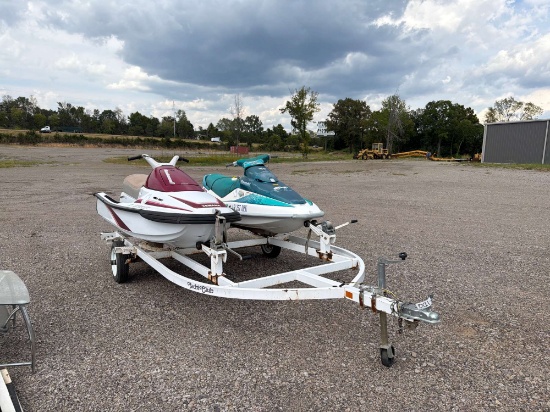Yacht Club Trailer with Yamaha and Kawsaki Jet Skis