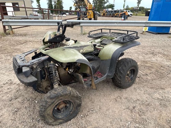 Polaris 4 wheeler, Boat Motor, Fuel Cans