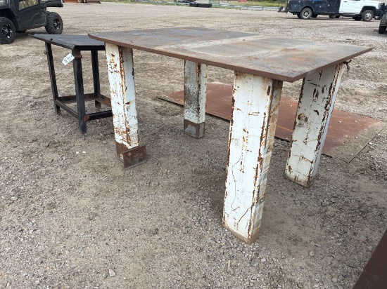 Large Metal Shop Table