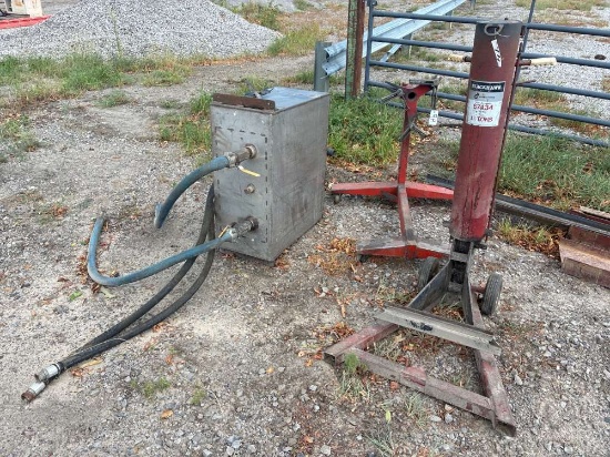 Metal Tank w/ Hoses - Engine Stand - Air Lift