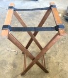 Folding Wood Tray Stand