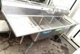 24x90” 3 tub 2 db sink
