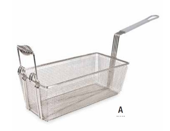 Grey Handle 17" x 8 1/4" Fry Baskets