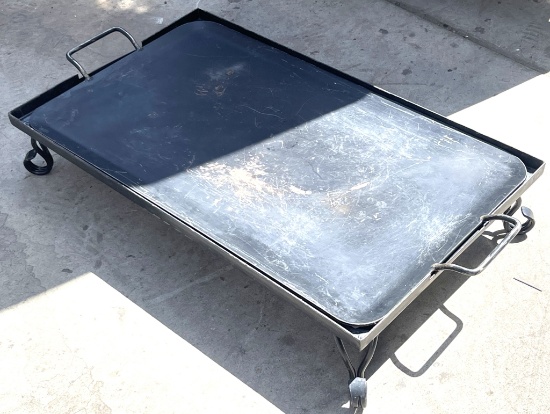 27" Cast Iron Platter w/ Stand