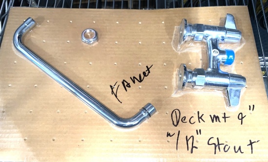 4" Deck Mount w/ 12" Spoot Faucet
