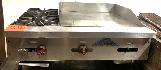 36" Griddle with 2 Burner
