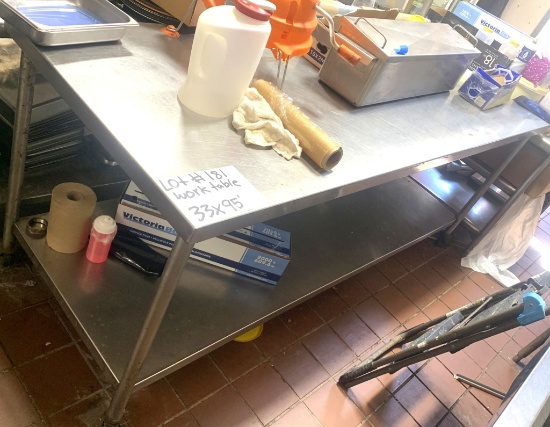 33x95" Work Table