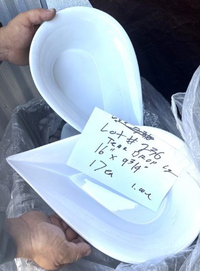 16x9 3/4" Tear Drop Plates