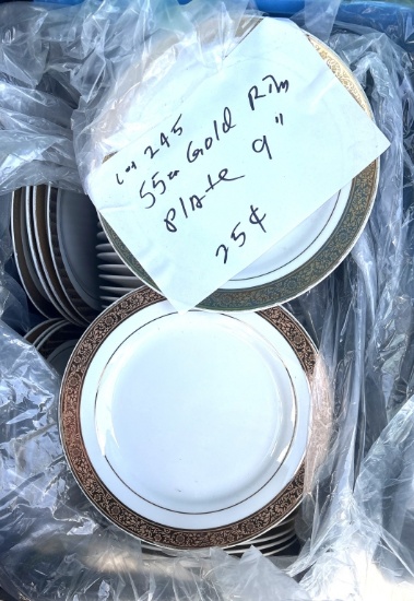 9" Gold Rim Plates