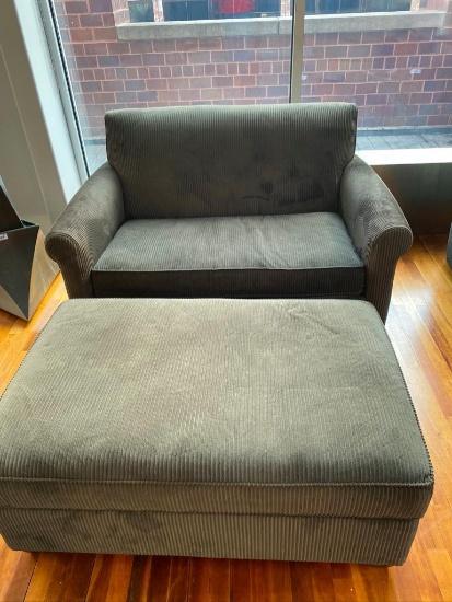 Crate and Barrel Gray Sleeper Chair