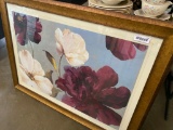 Large Floral Framed Picture