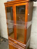 Tall Wood Display Cabinet