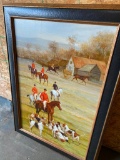 Framed Horse + Dog Picture