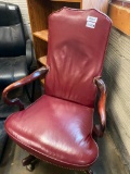 Leather Nailhead Swivel Chair