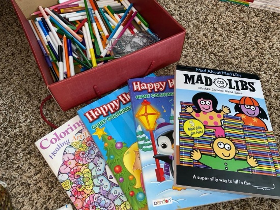 Lot of Kid Books + Markers