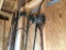 Assorted Shepherds Hooks, small Hanging Flag Stands and Metal Yard Decor