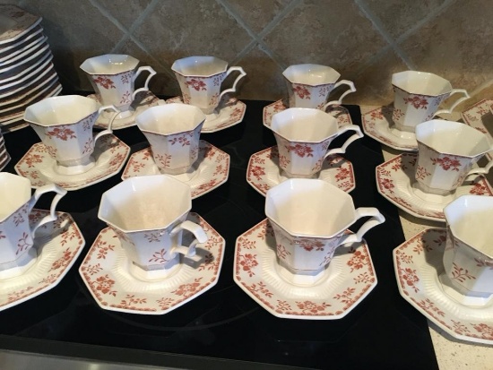 62 pc Independence 1776 Ironstone by Castleton China, Bittersweet Pattern