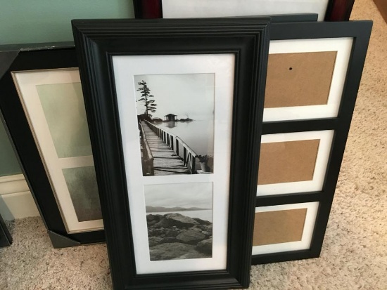 5 pc Assorted Black Picture Frames