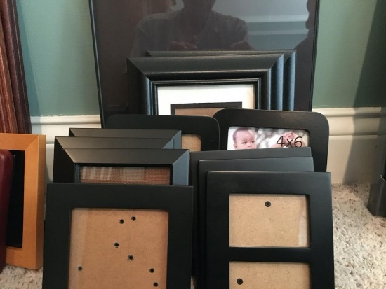 12 pc Assorted Black Picture Frames, Assorted Sizes
