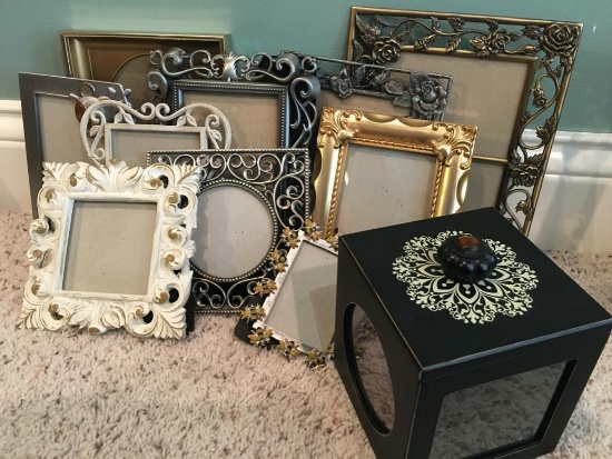 11pc Metal Assorted Sized Picture Frames