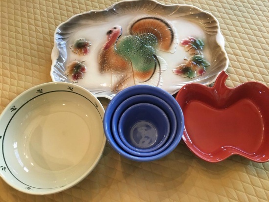 Misc Stoneware Serving 6 piece Lot