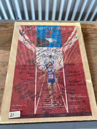 '86 US Olympic Festival Signed Poster