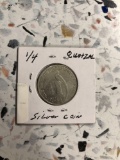 1- 1/4 Quetzal Silver Coin